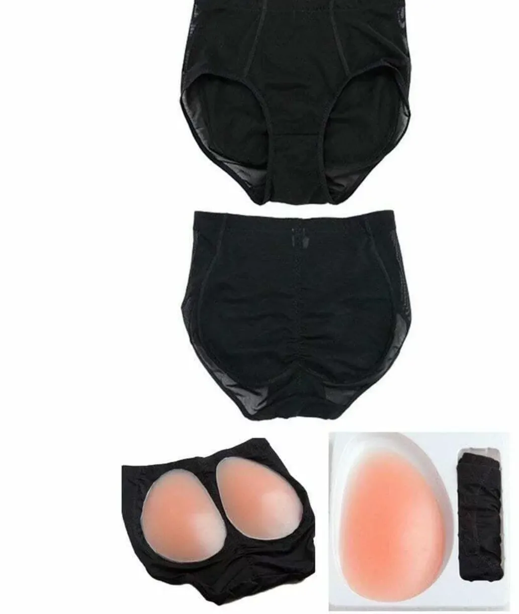 7010 Silicone Butt Pads Fake Buttocks Shaper Panty with Tummy Control Butt Shape & Lift