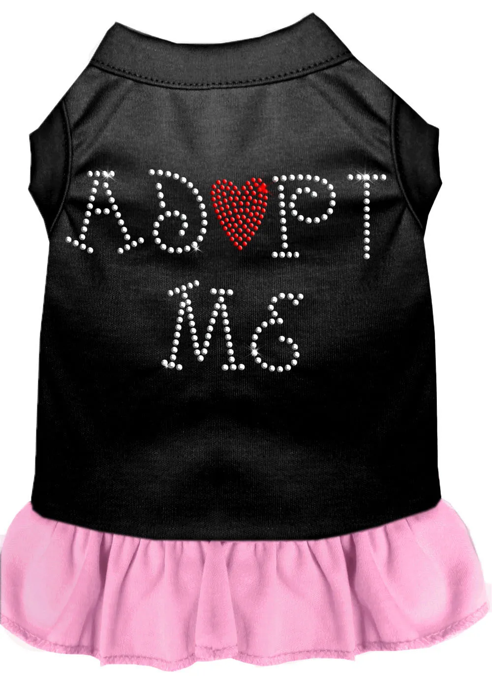 Adopt Me Rhinestone Dresses Black With Light Pink Sm