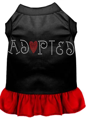 Adopted Rhinestone Dresses Black With Red Xxl