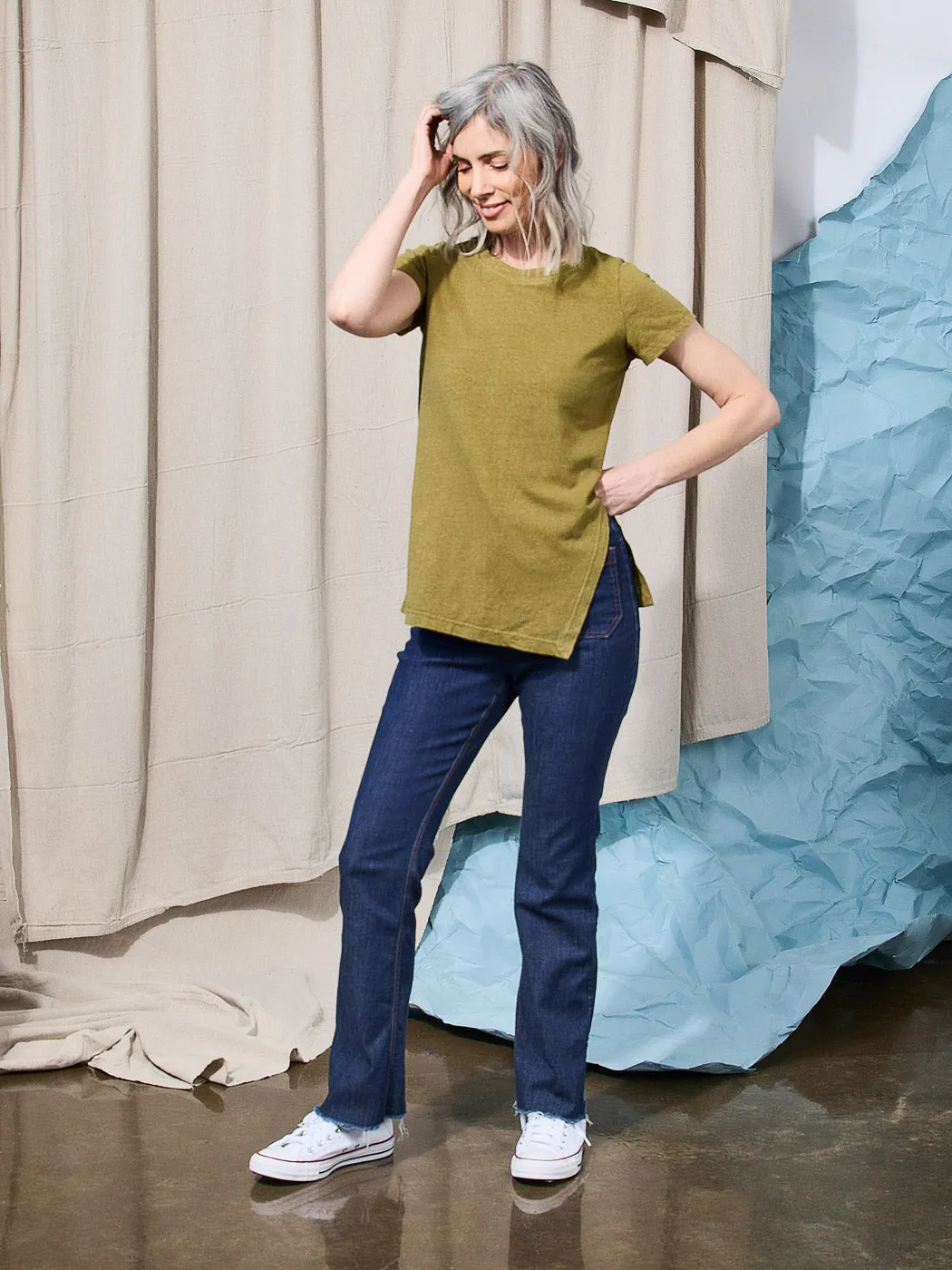 Alabaster Knit Top - Crew Pattern