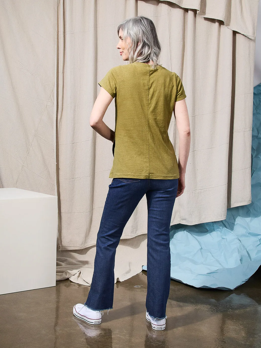 Alabaster Knit Top - Crew Pattern