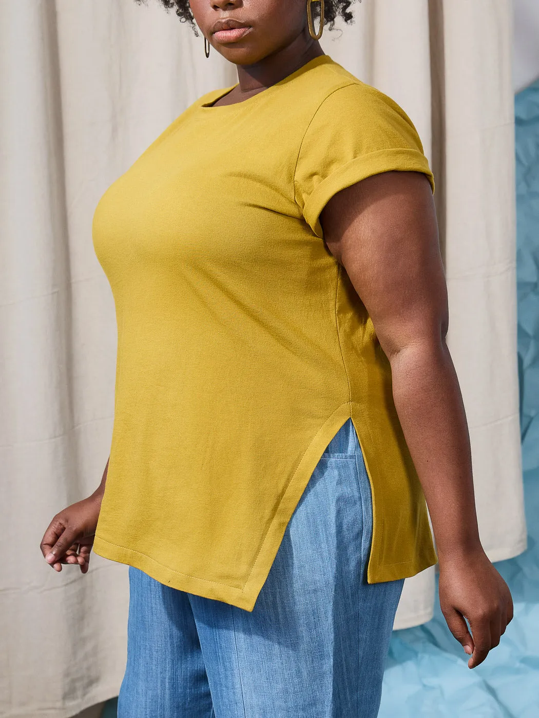 Alabaster Knit Top - Crew Pattern