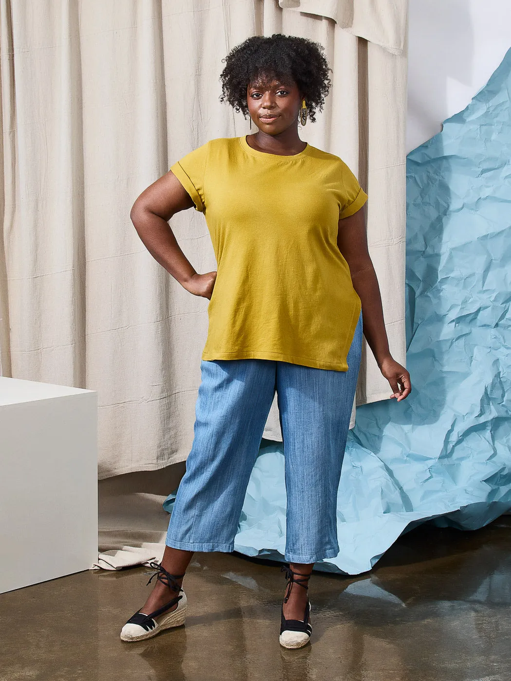 Alabaster Knit Top - Crew Pattern
