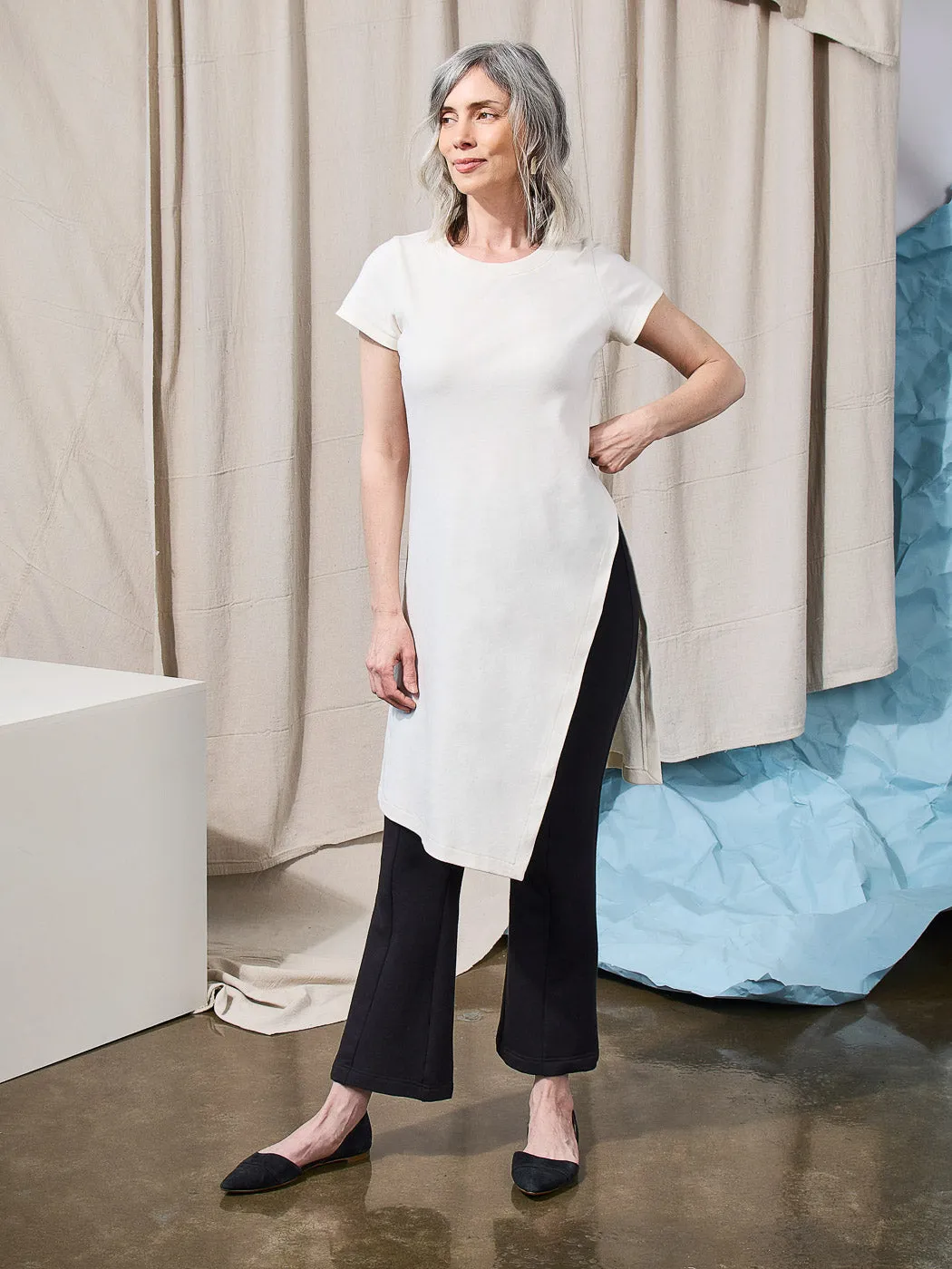Alabaster Knit Top - Crew Pattern