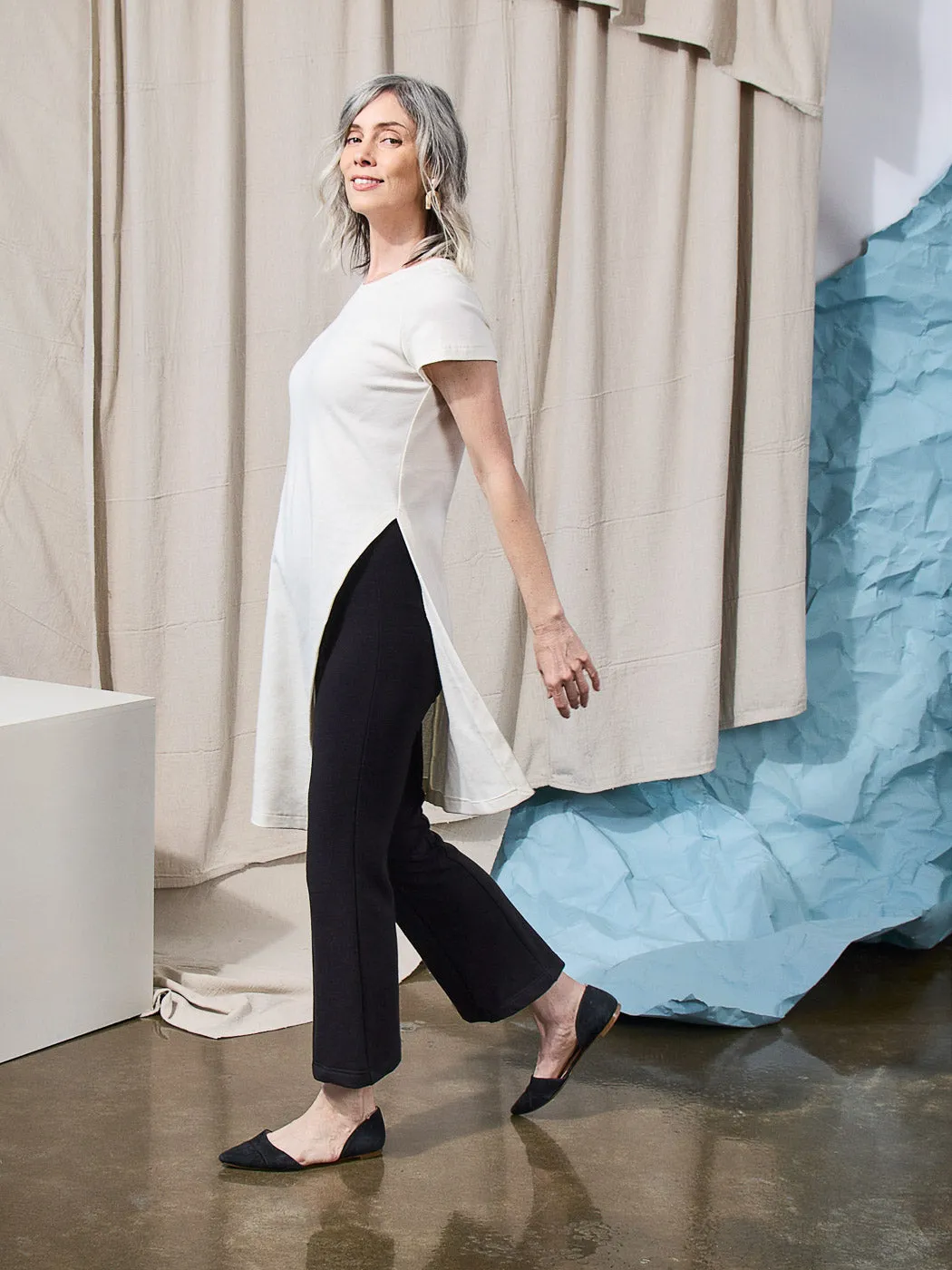 Alabaster Knit Top - Crew Pattern