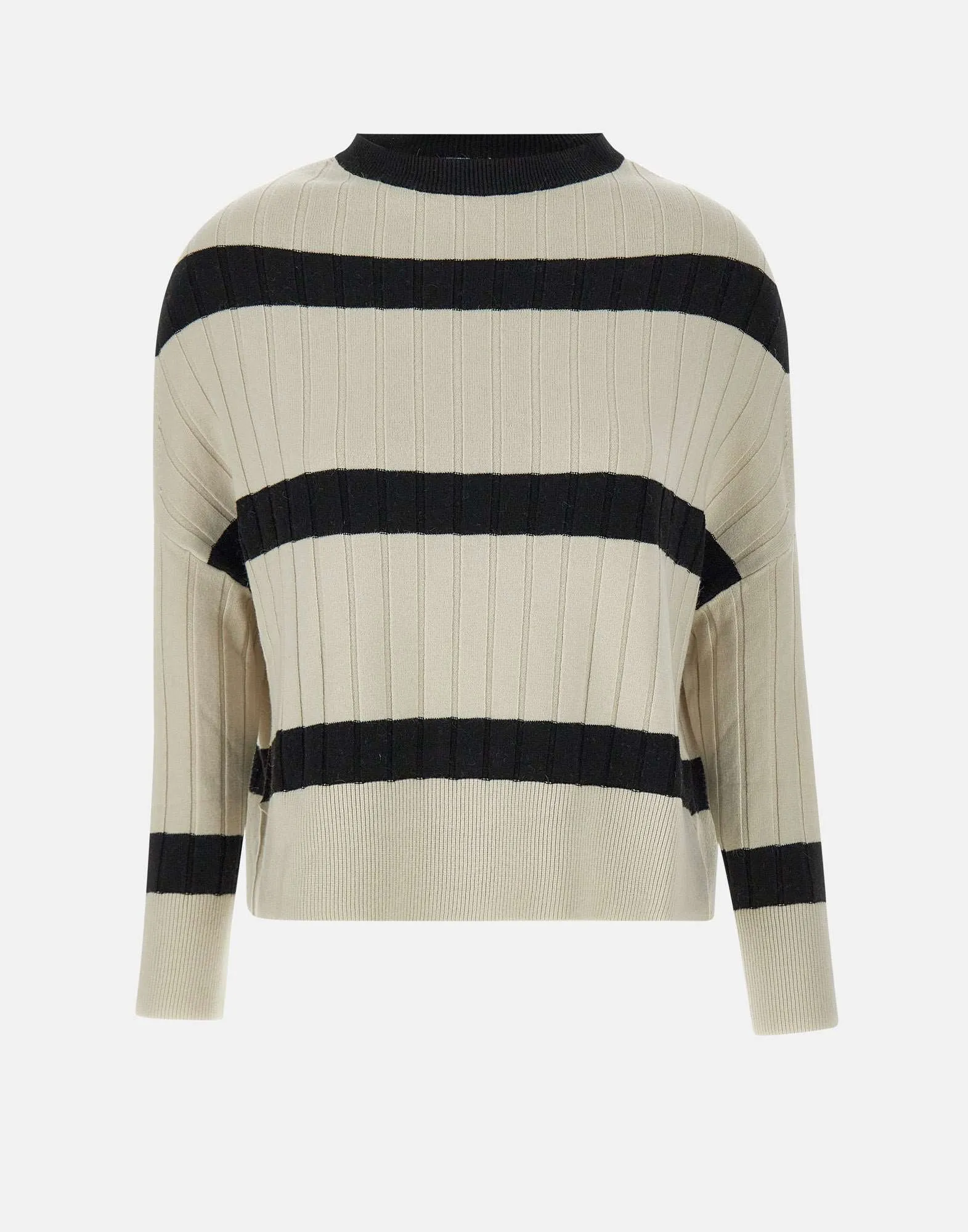 Angora Viscose Vertical Rib Sweater