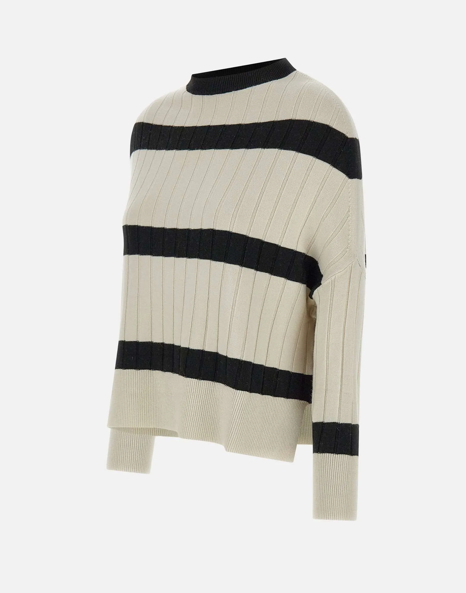 Angora Viscose Vertical Rib Sweater