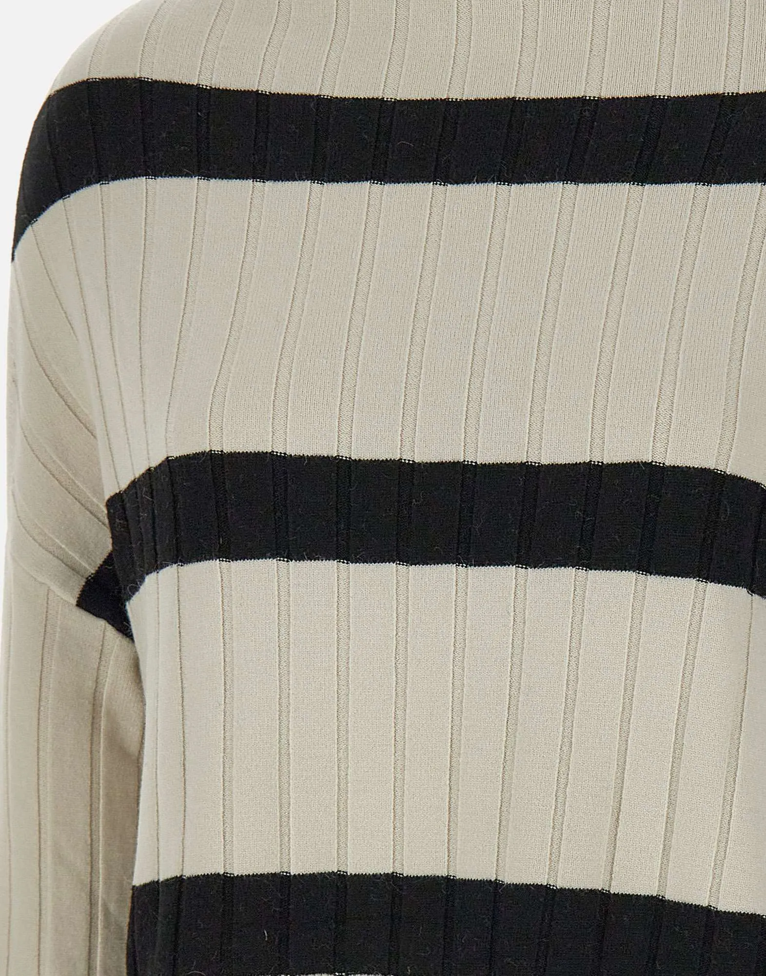 Angora Viscose Vertical Rib Sweater
