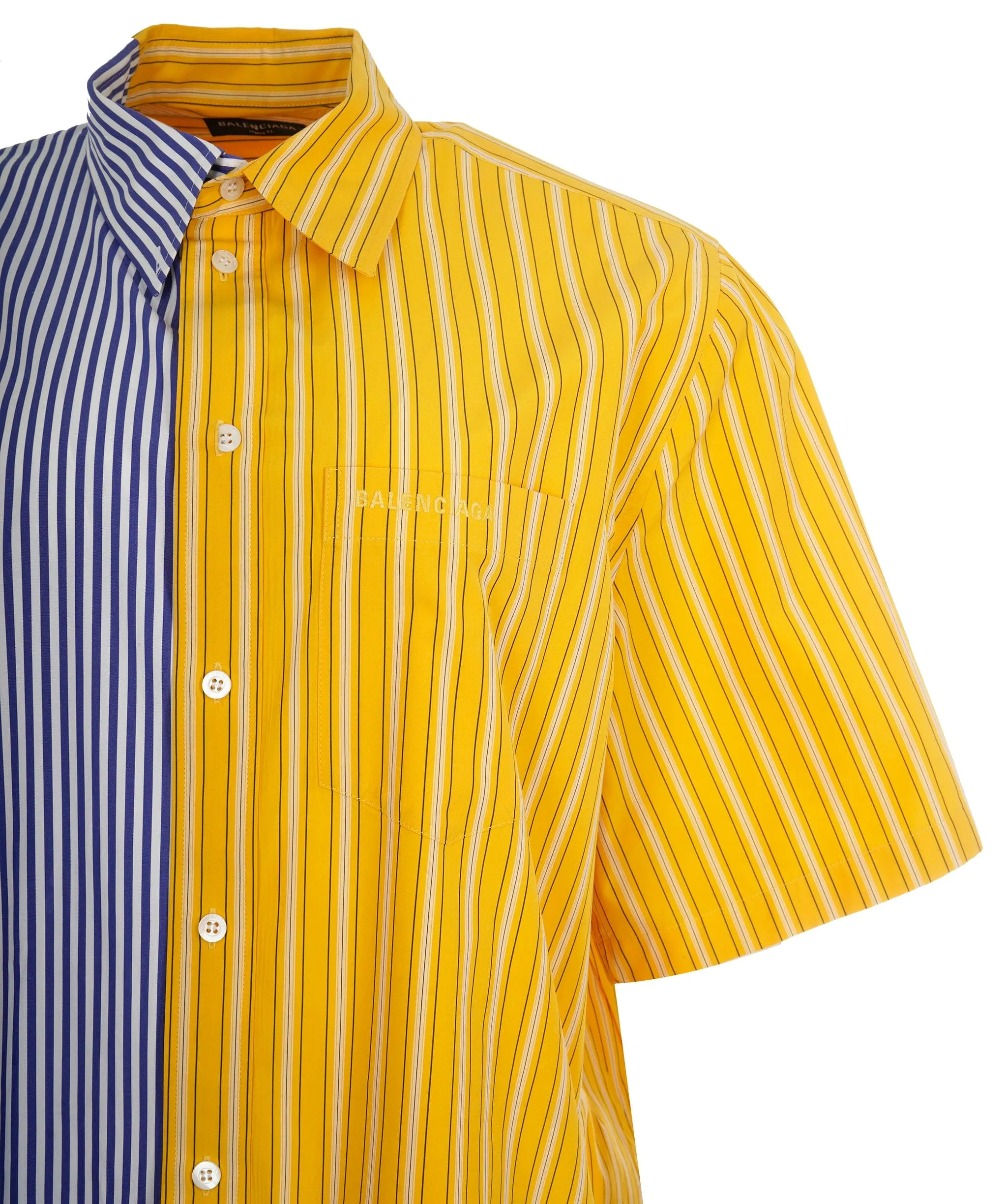 Balenciaga Duo Colour Pinstripe Shirt SIze Small ALL0435