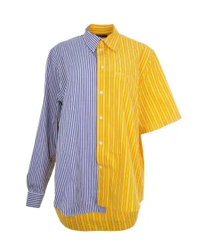Balenciaga Duo Colour Pinstripe Shirt SIze Small ALL0435
