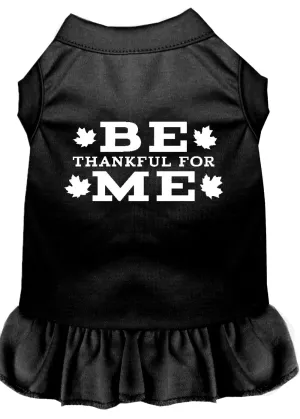 Be Thankful For Me Screen Print Dress Black Med