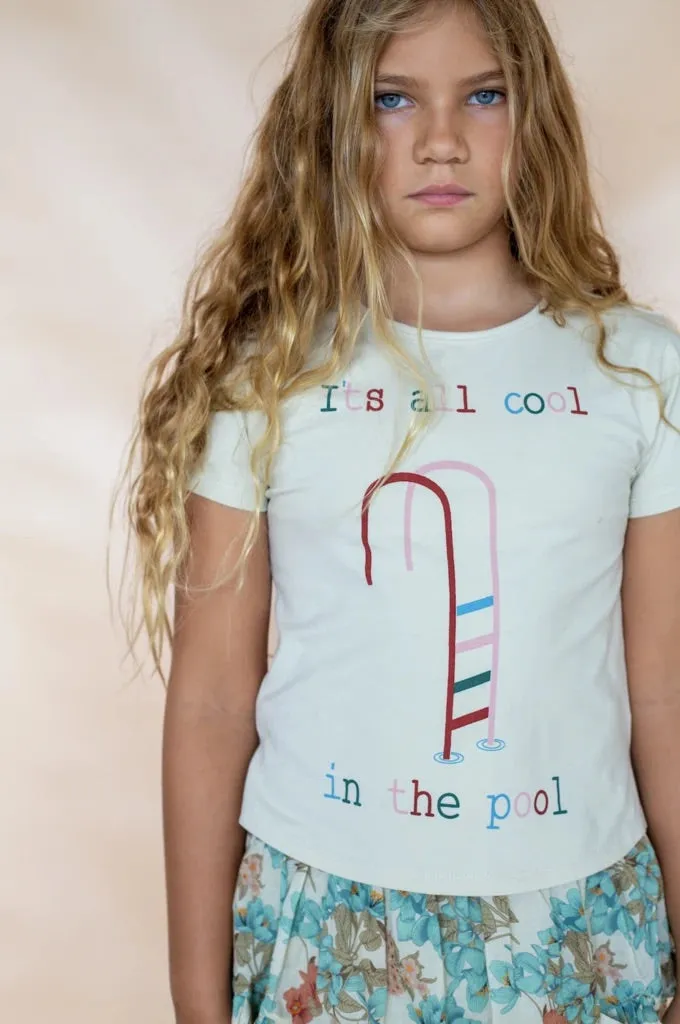 BELLA & LACE BUBBLES TSHIRT SOUR CREAM