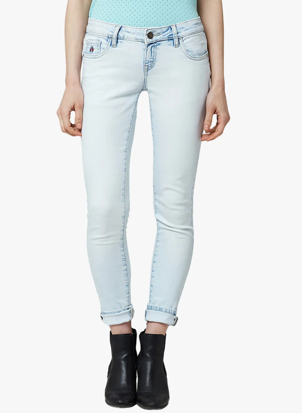 Blue Solid Jeans