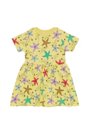Bonds Kids Tee Dress - Starry Sea Sway Yellow