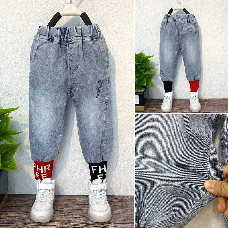 Boys and Girls Jeans Spring Style Handsome Kids
