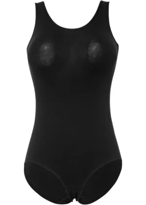 Bpc Bonprix Collection bralette bodysuit with cotton, black