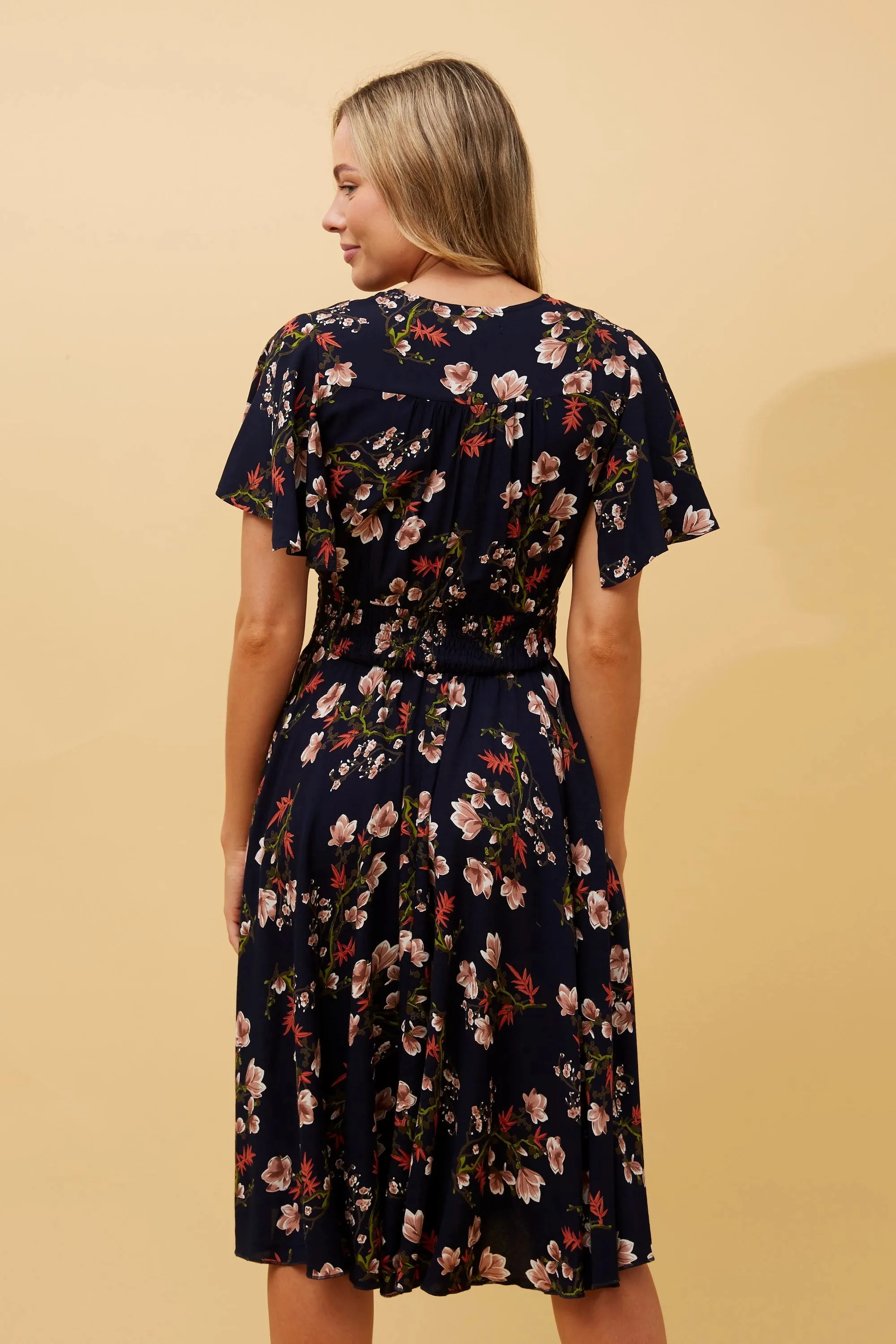Caroline Morgan Floral Boho Dress