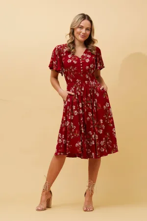 Caroline Morgan Floral Boho Dress
