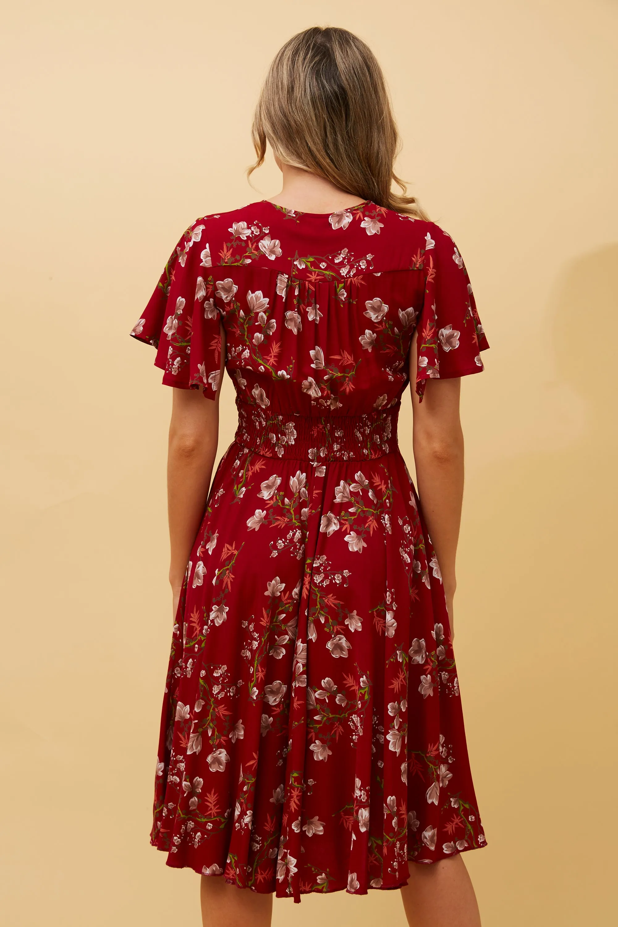 Caroline Morgan Floral Boho Dress