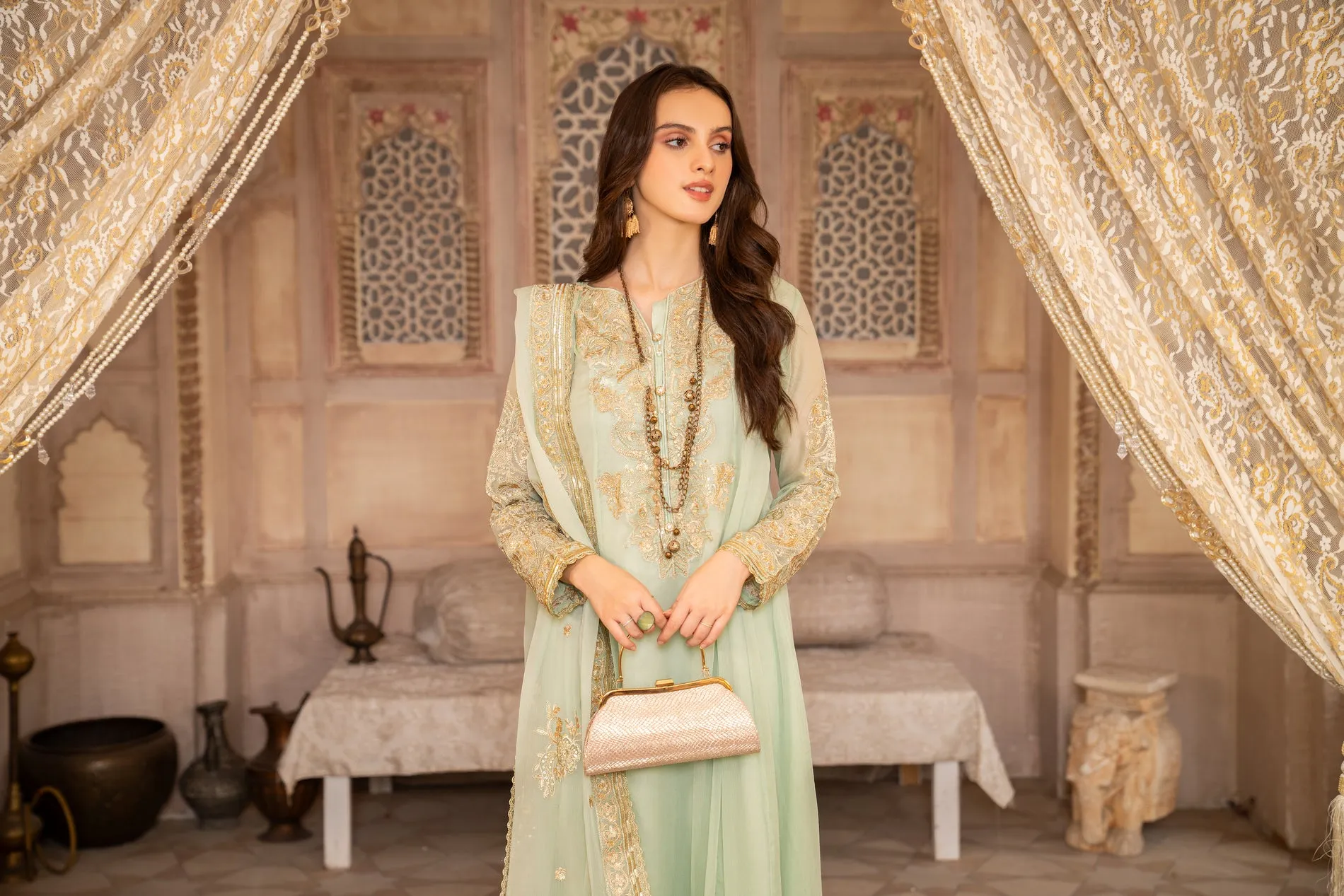 CHIFFON EMBROIDERED FORMAL DRESS BY ALEEZAY 05