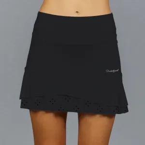 Classic Eyelet Short Skort (black)