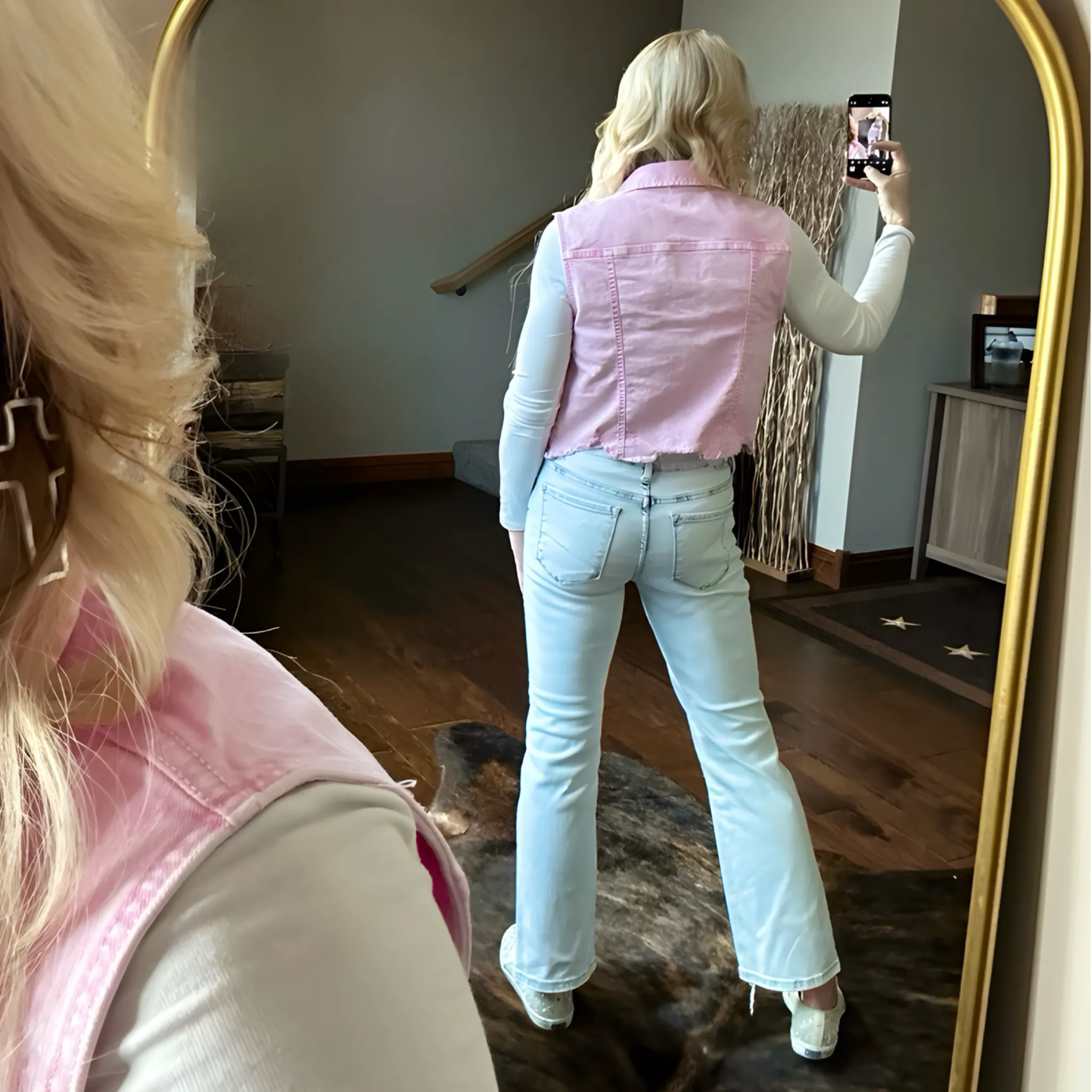 Cloud Nine Acid Wash High Rise Straight Jeans