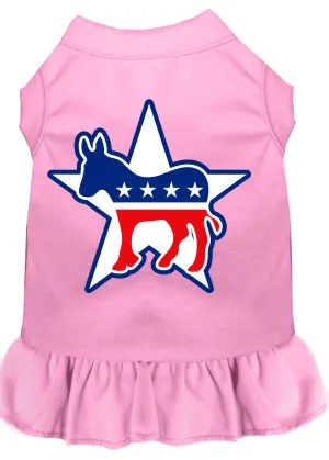 Democrat Screen Print Dress Light Pink Xs