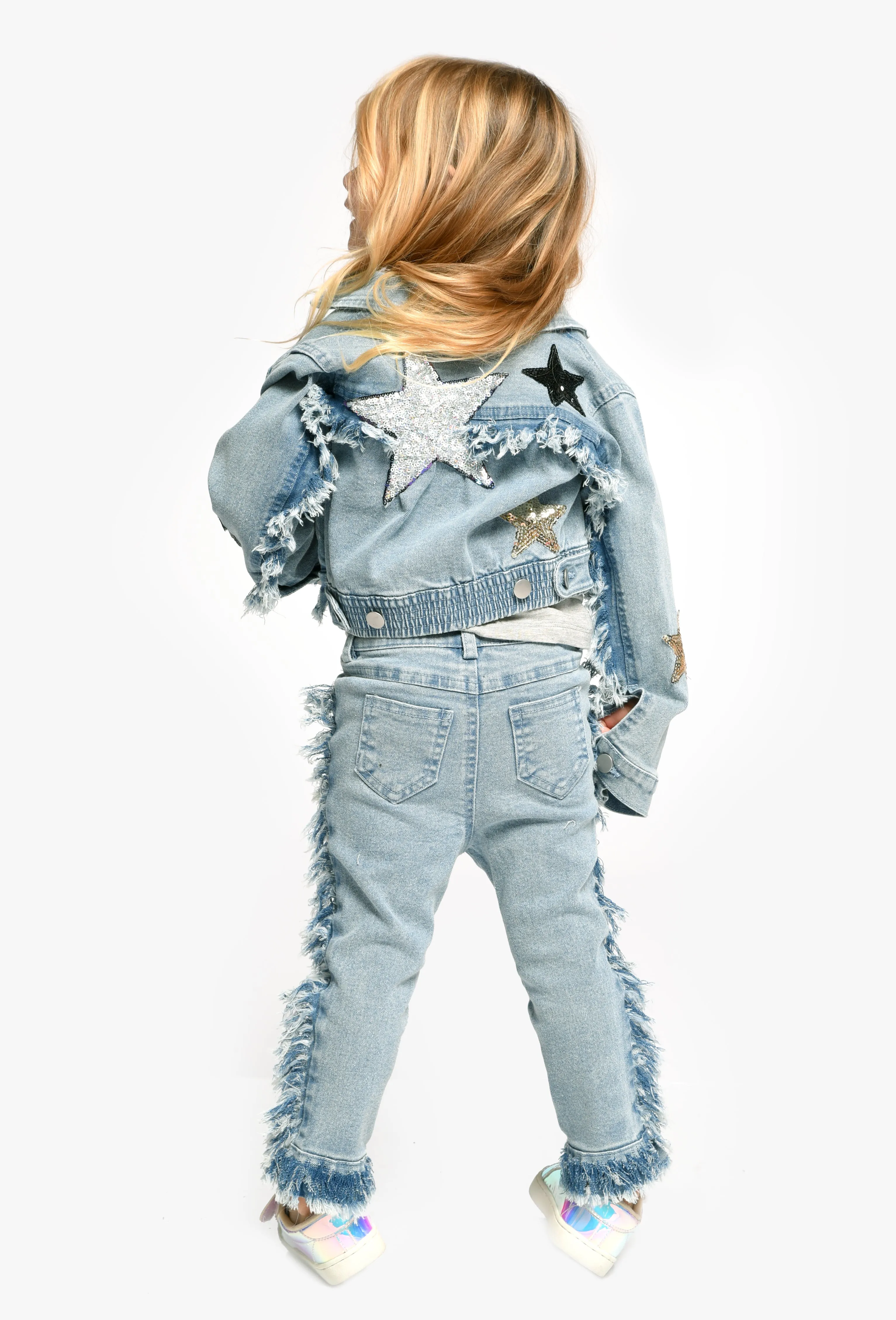 Denim Frayed Jeans