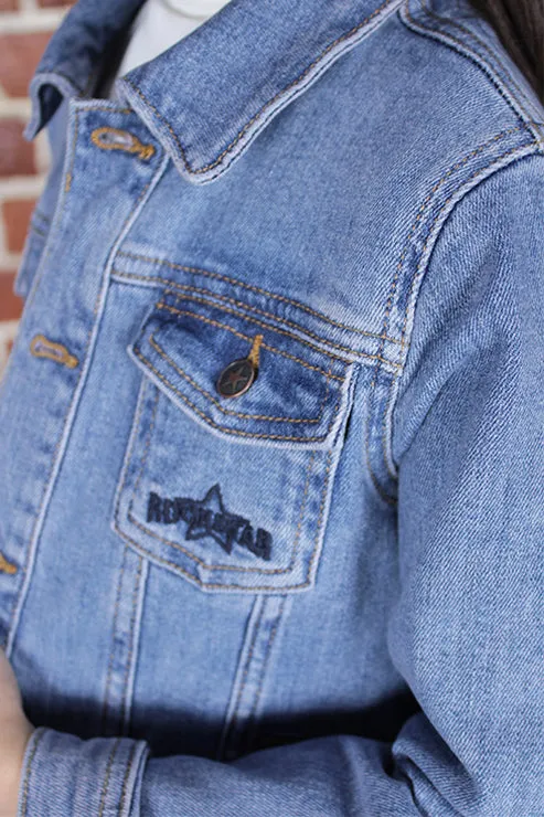 Denim Trucker Jacket Purple Tinted