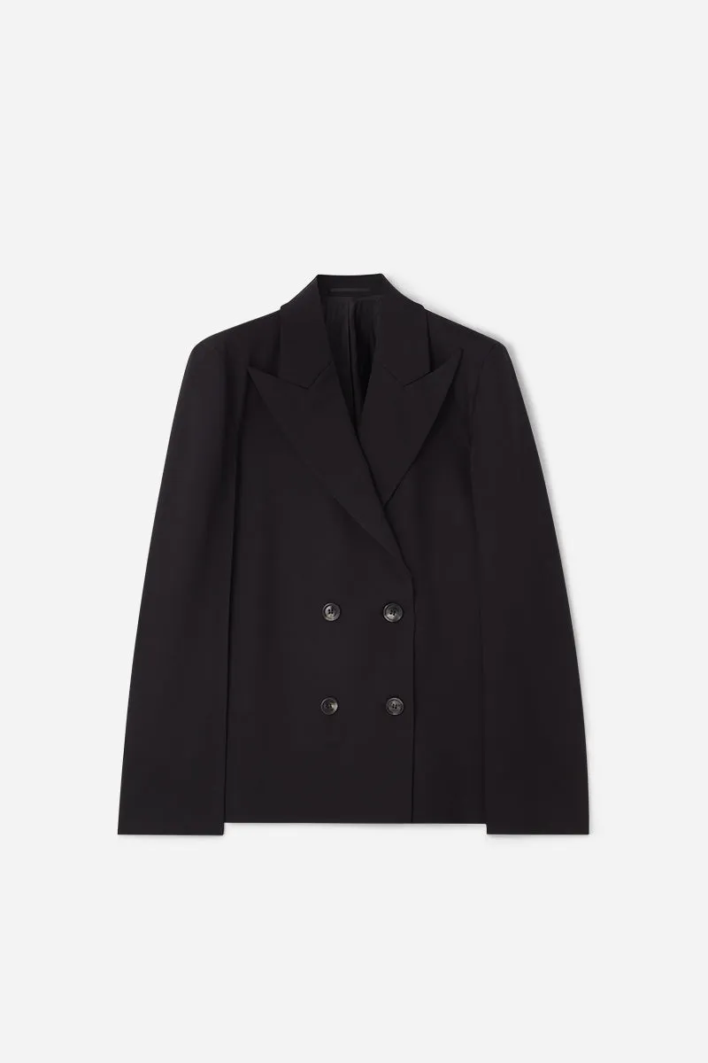 Double breasted blazer jacket black