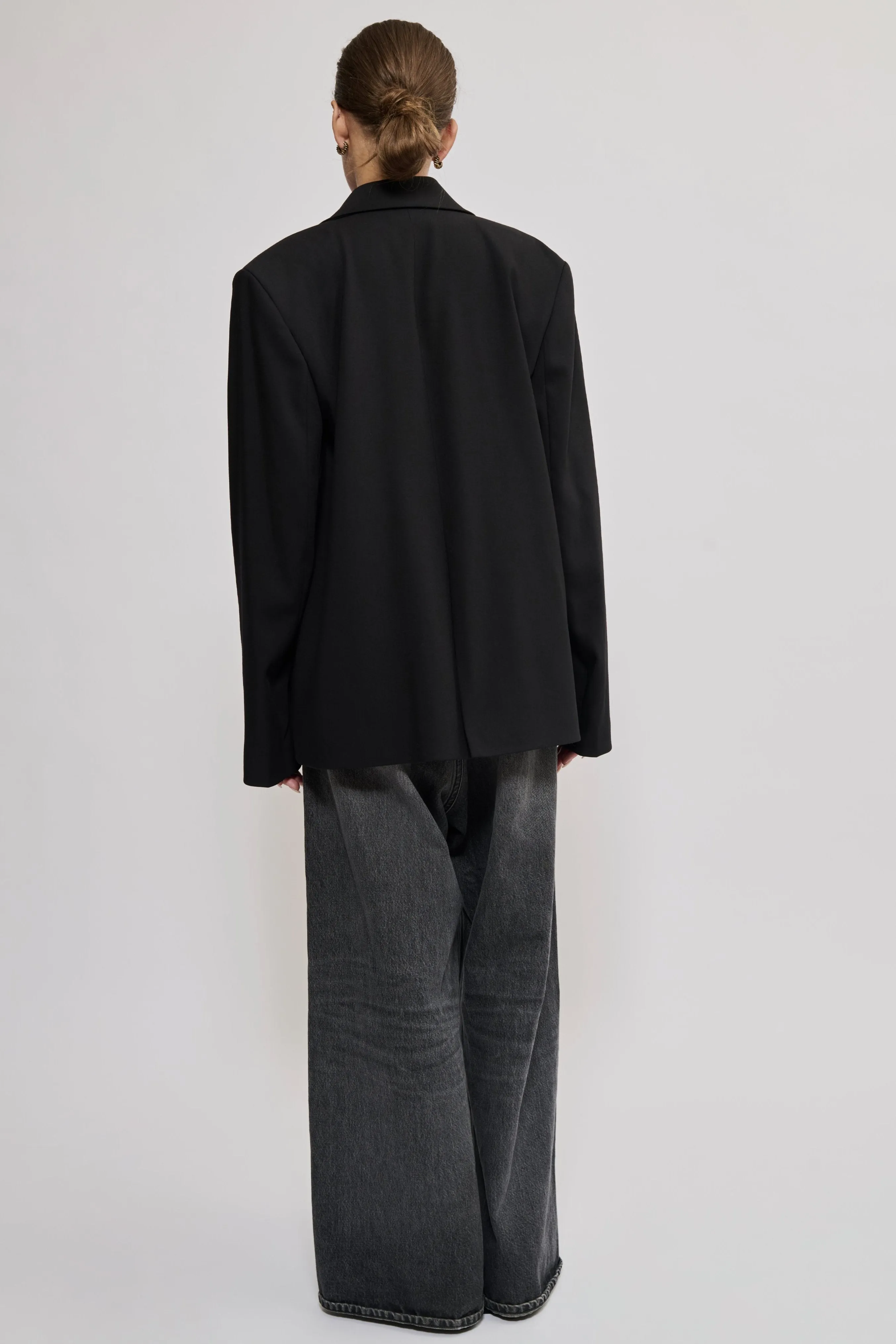 Double breasted blazer jacket black