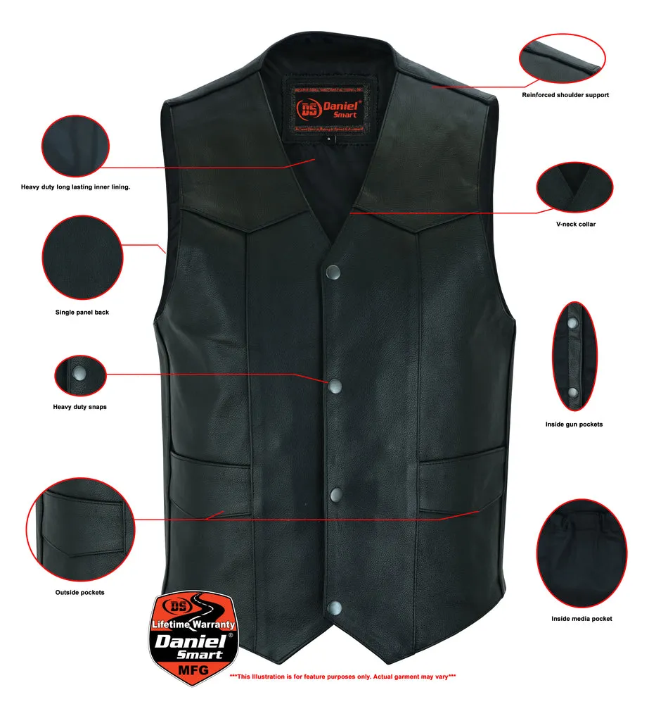 DS110 Traditional Single Back Panel Smart Access Pocket Vest