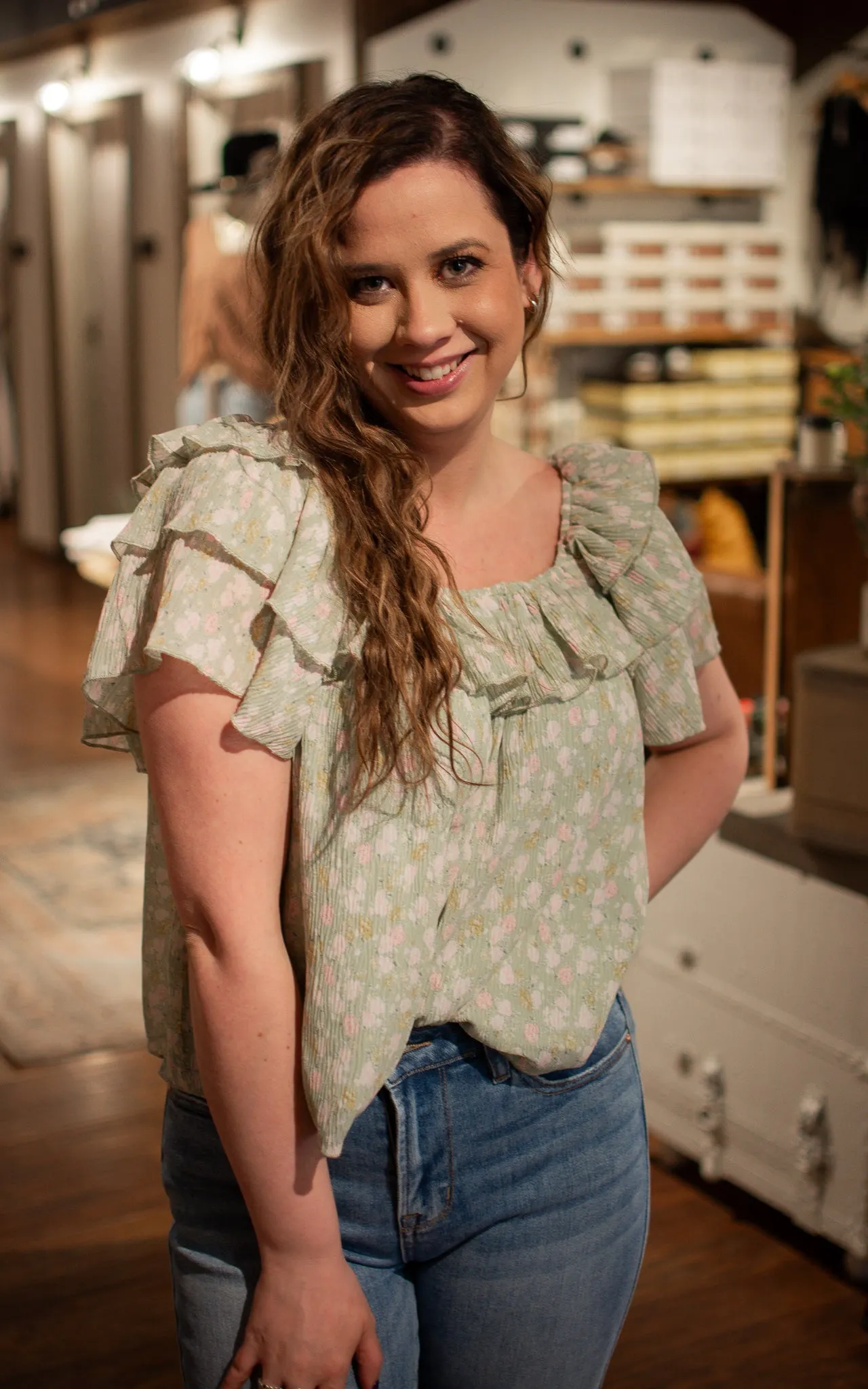 Easter Ruffle Trim Top