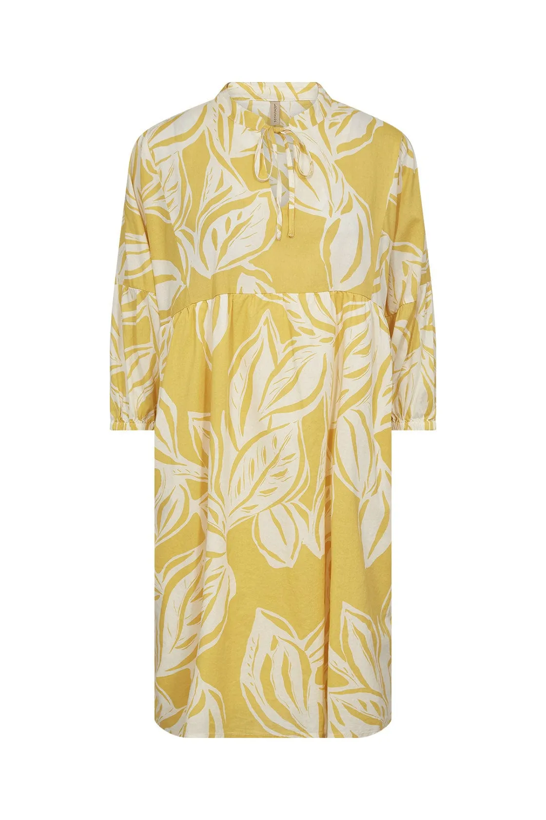 Elvine Printed Dress - Golden Yellow Combi