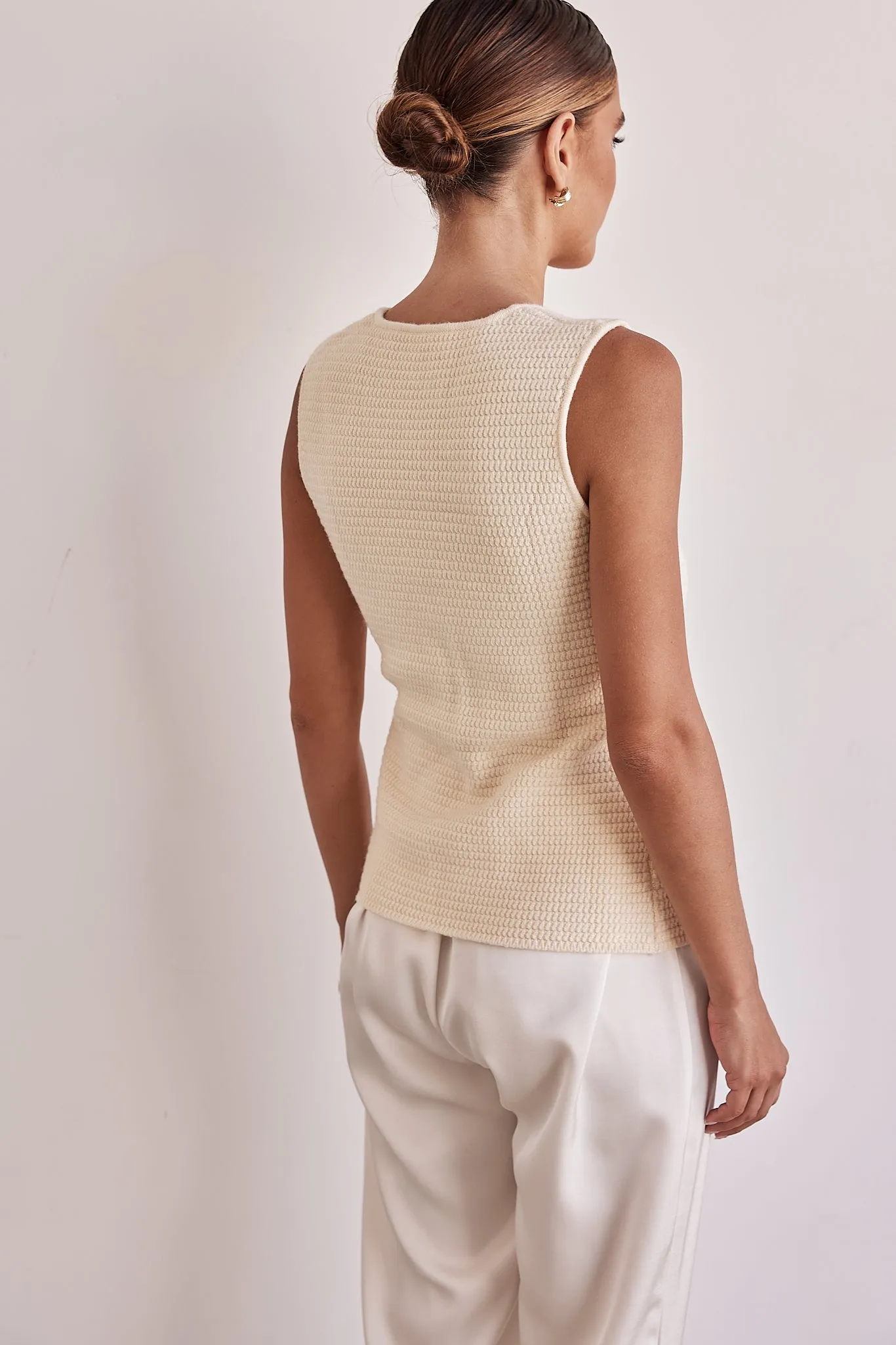 Embry Knit Vest (Cream)