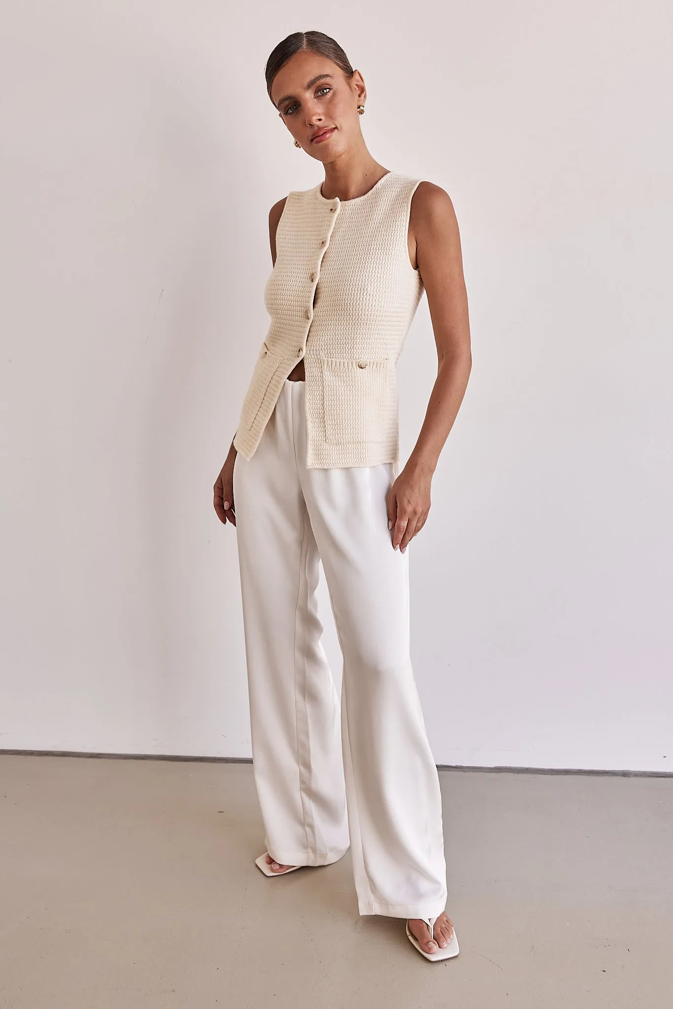 Embry Knit Vest (Cream)