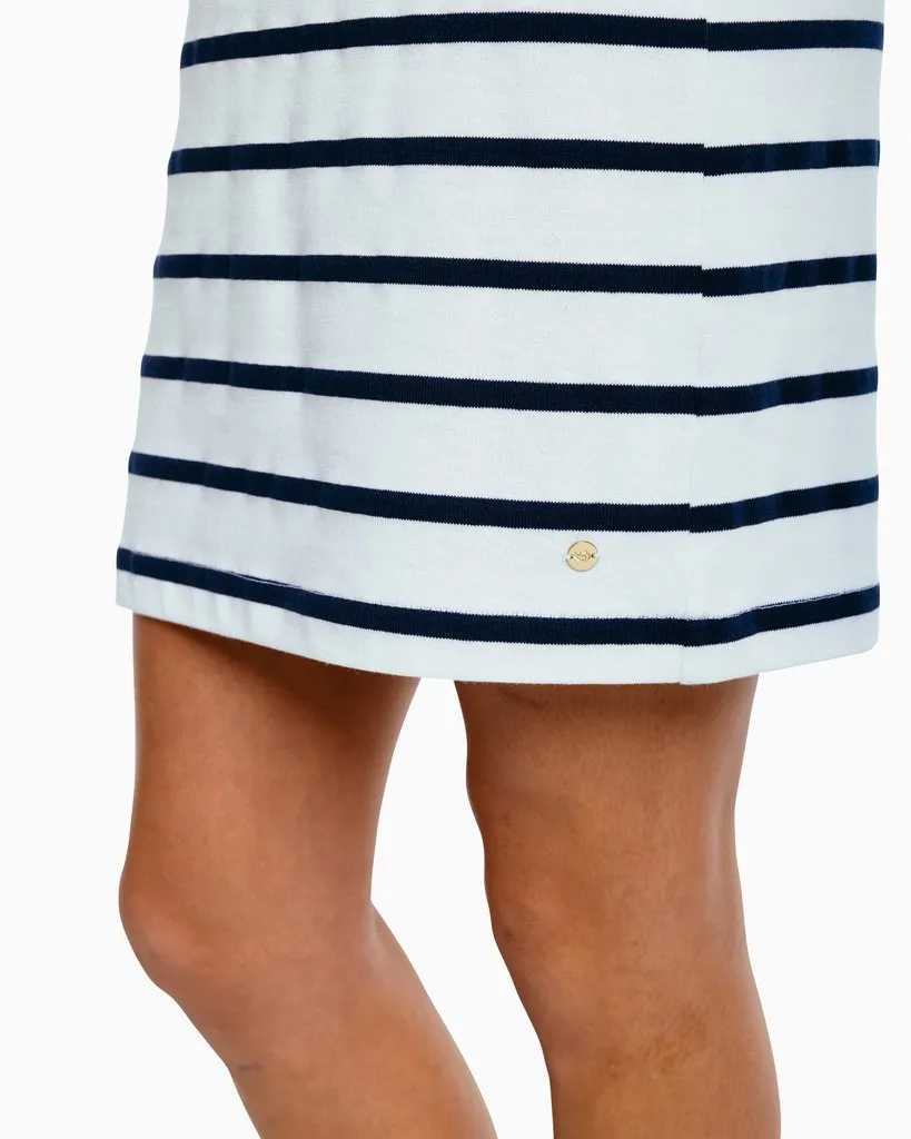 FINAL SALE - Southern Tide Elina Striped Dress in Nautical Navy