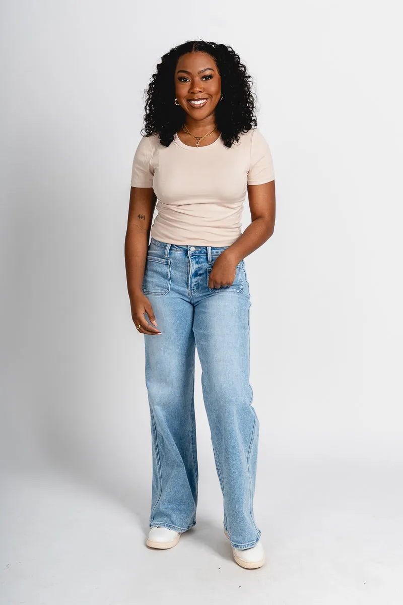 Flying Monkey high rise patch pocket jeans Apus