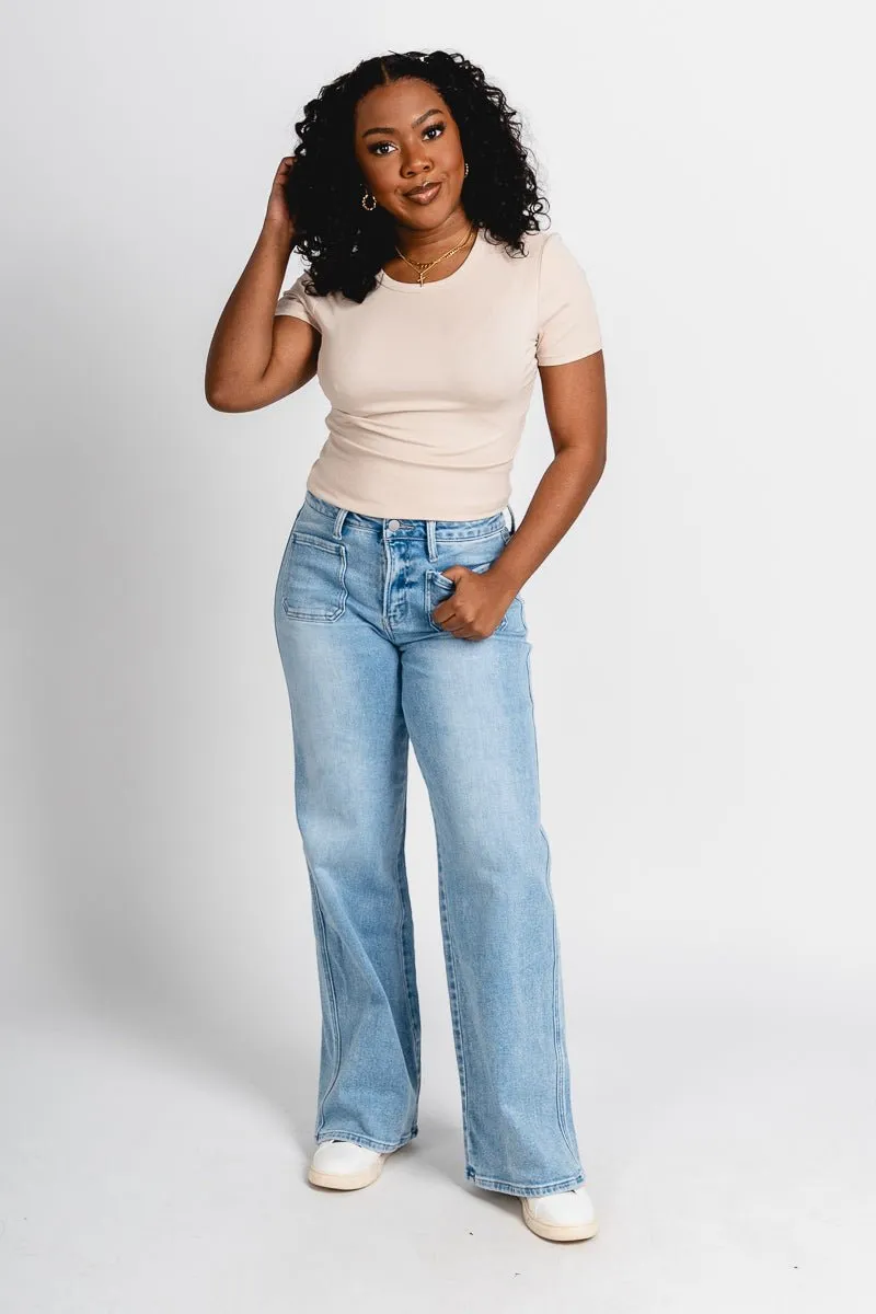 Flying Monkey high rise patch pocket jeans Apus