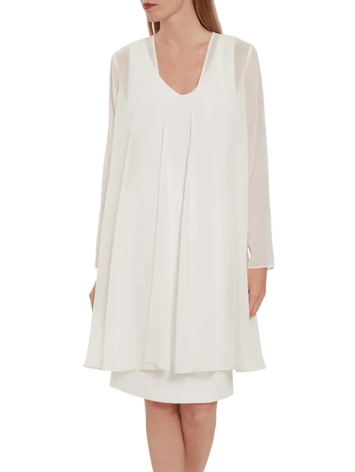 Gina Bacconi S Long Chiffon Cream Jacket SCON99102