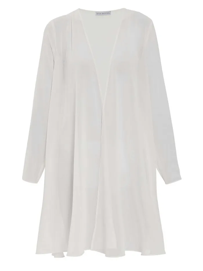 Gina Bacconi S Long Chiffon Cream Jacket SCON99102