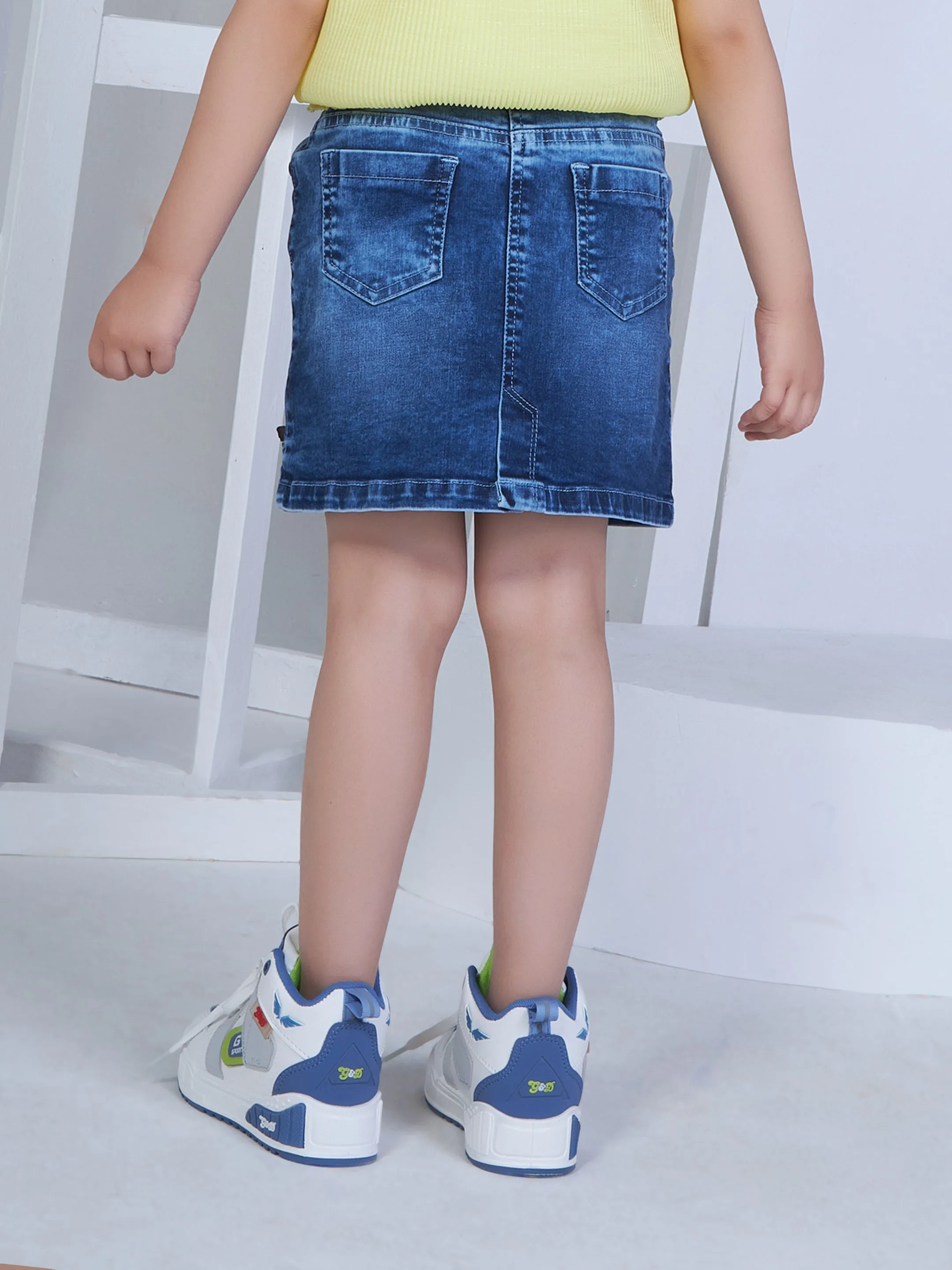 Girls Trendy Skirt with Belt 17014
