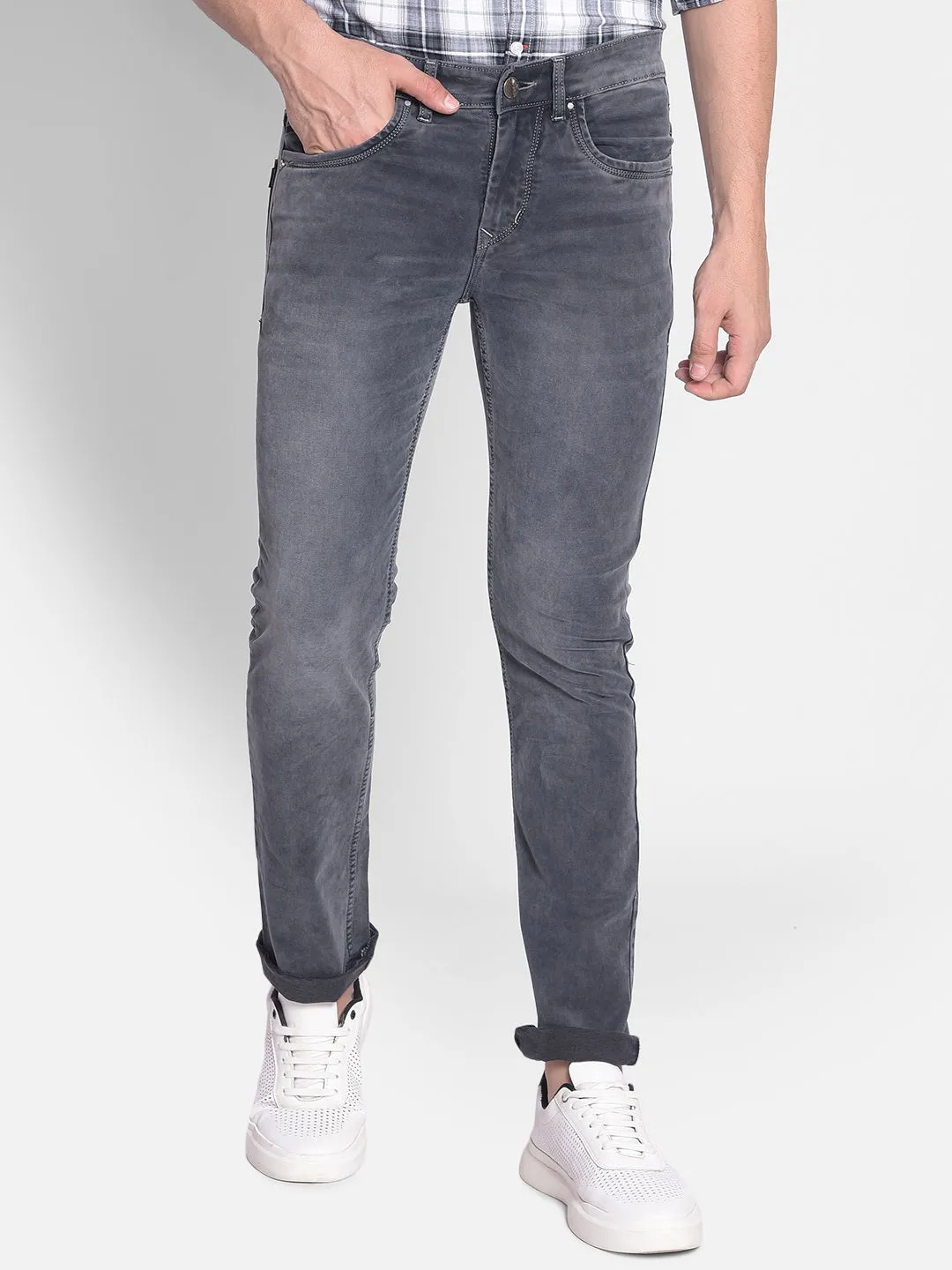 Grey Straight Jeans