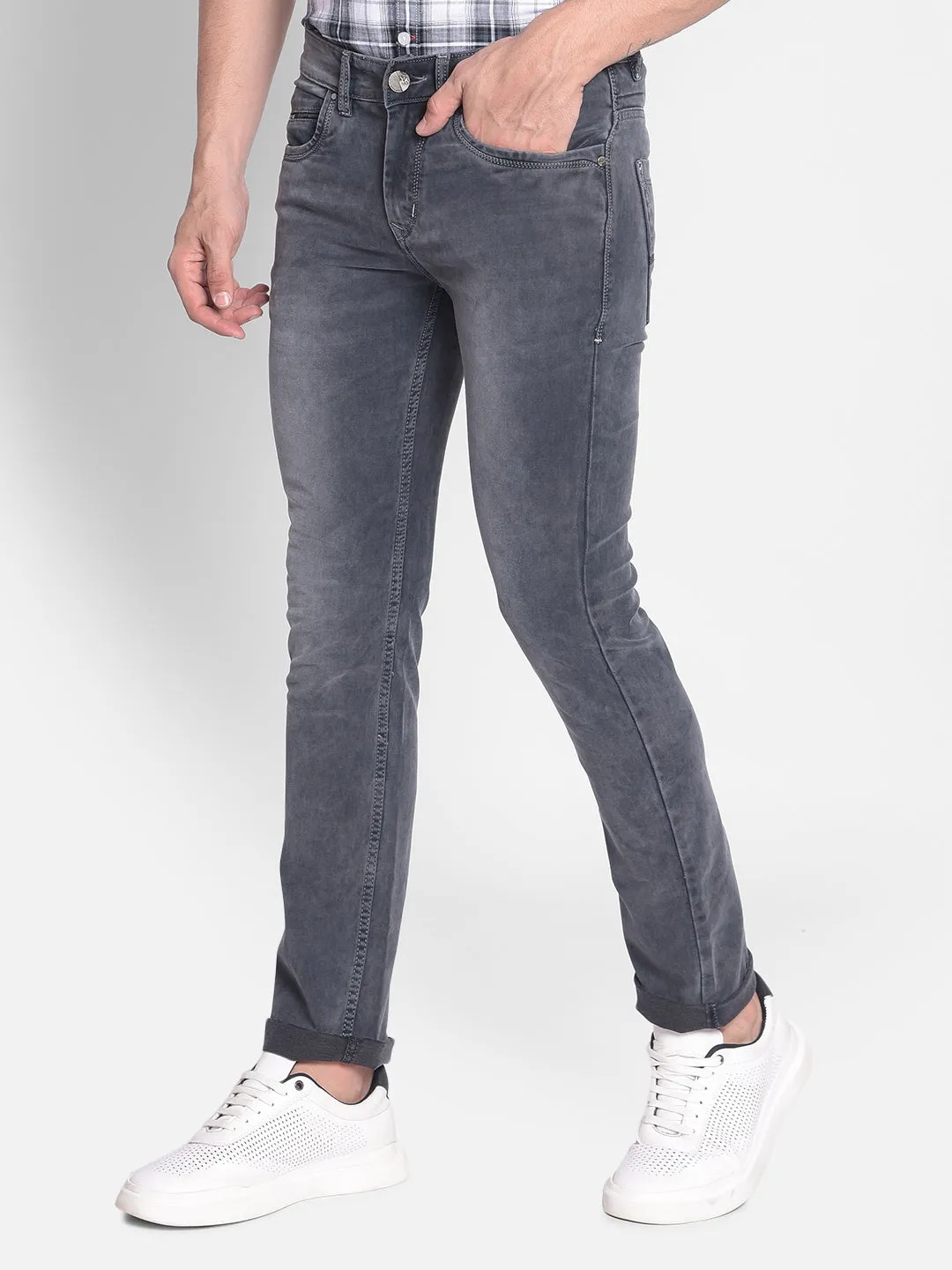 Grey Straight Jeans