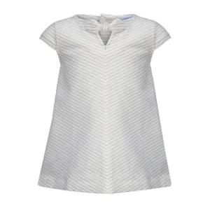 GREY STRIPED BABY GIRLS BLOUSE