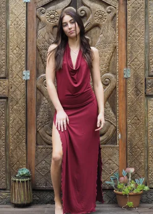 Halter Maxi Dress - Crimson