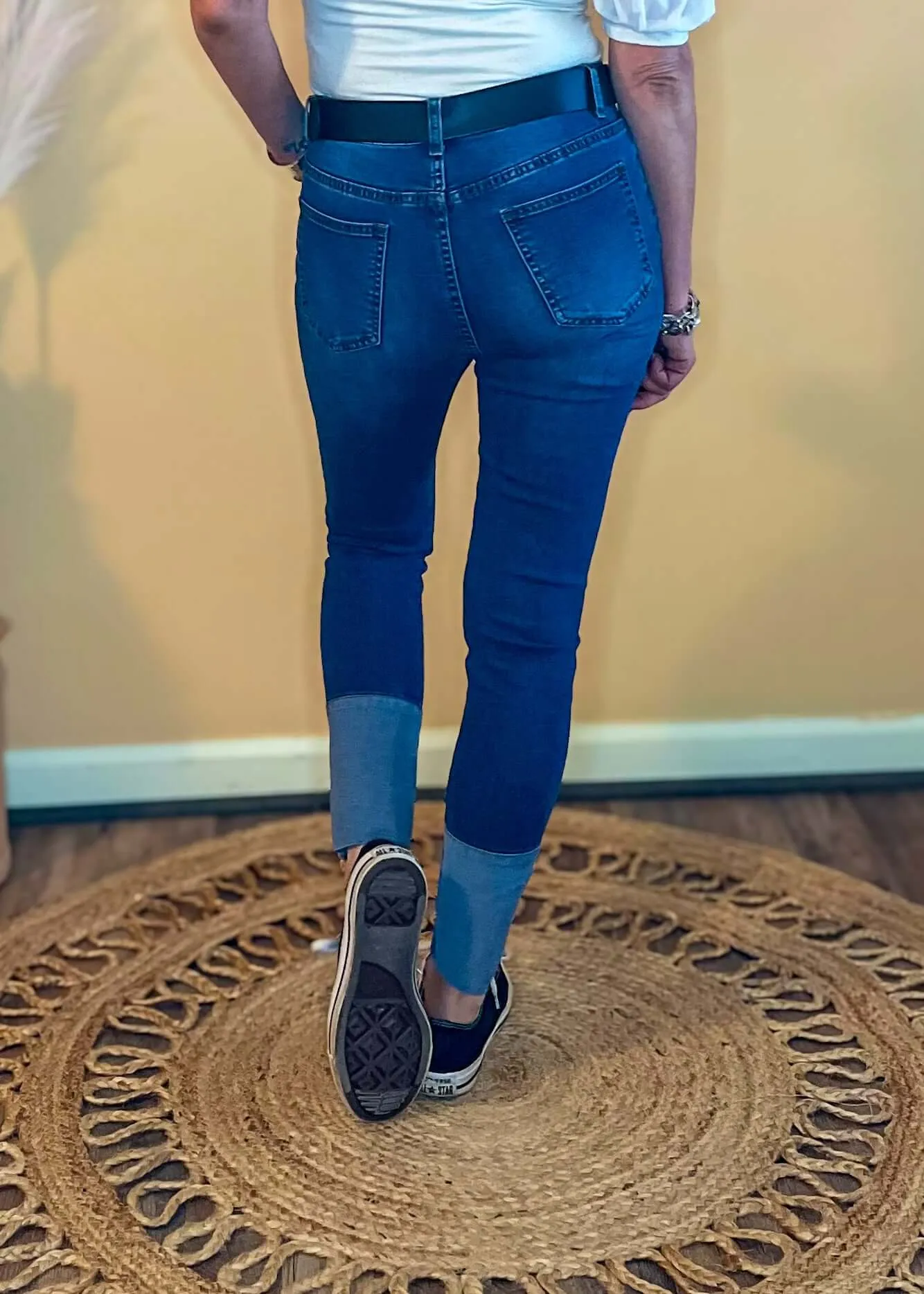 Hayden LA Cuffed Ankle Skinny Jeans