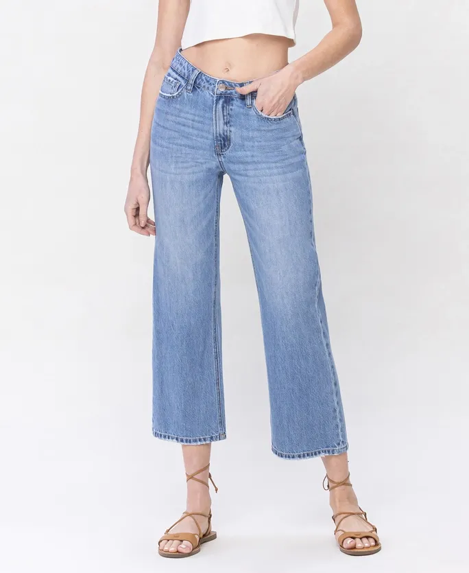 High Rise Crop Dad Jeans by Vervet
