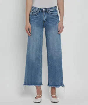 High Rise Crop Wide Leg Jeans