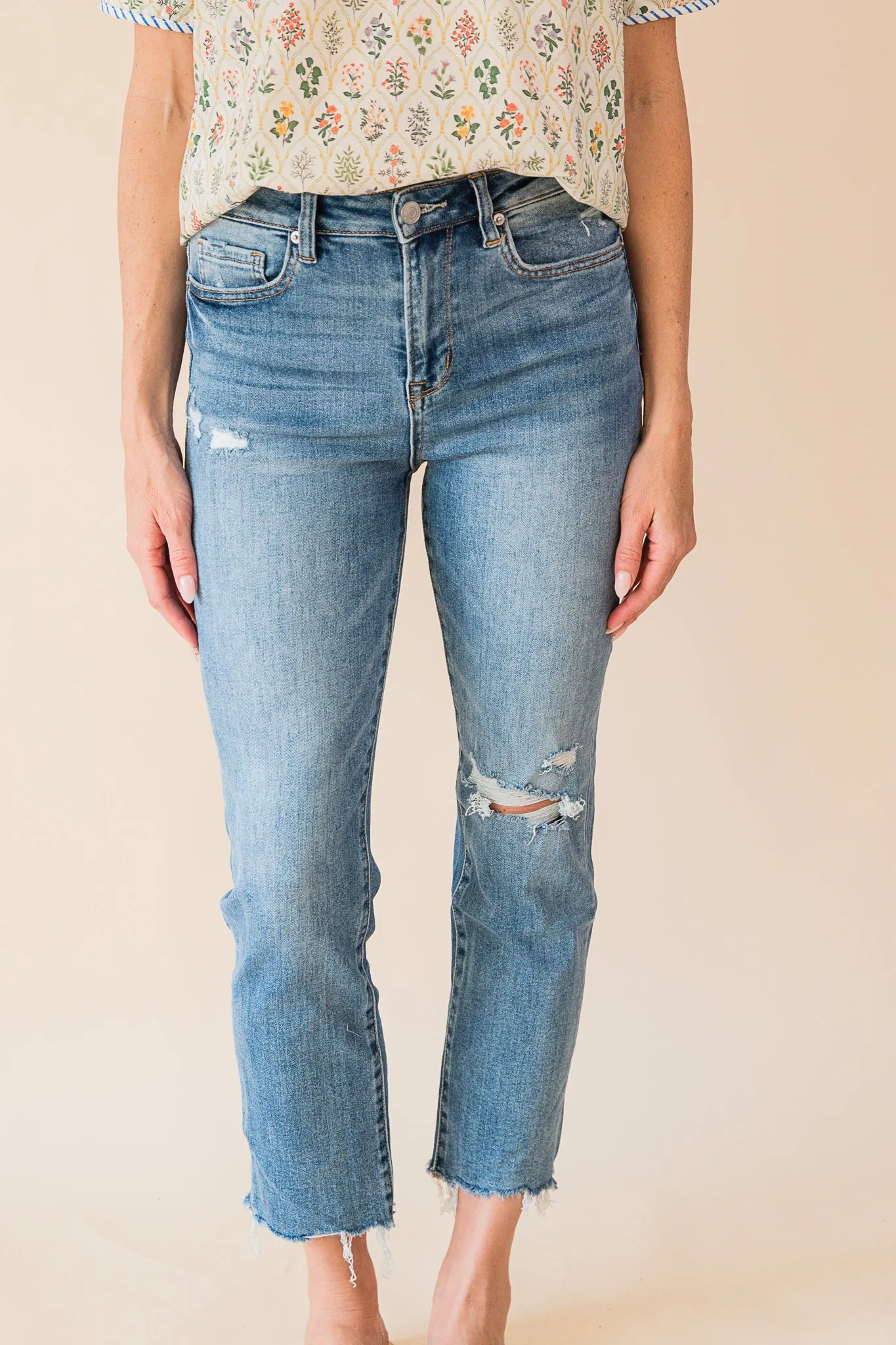 High Rise Slim Crop